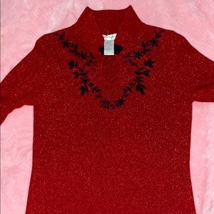 Cute Red Dress-barn sweater